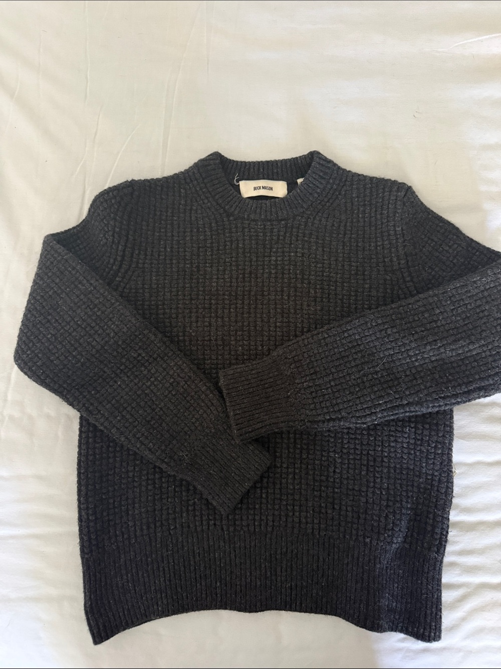 Men's Dark Gray Crewneck Knit Sweater - size medium